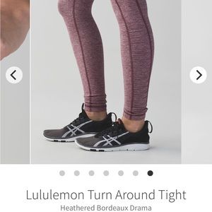 Heathered Bordeaux Drama Maroon/Burgundy Lululemon Ruched Turn Around Tight